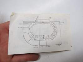 EM 1971 Helsinki, Olympiastadion, nr 000093 -pääsylippu / admission ticket
