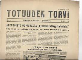 Totuuden Torvi 1954 nr 16 / Keinottelijat - asunnottomien vitsaus, Imatran Voima