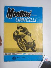 Moottori-urheilu 1958 nr 8, sis. mm. seur. artikkkelit / kuvat / mainokset; Kansikuva Horst Fügner - MZ - alle 250 ccm - Hedemora MM - Ruotsin Grand Prix, Volga M