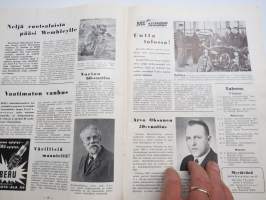 Moottori-urheilu 1958 nr 8, sis. mm. seur. artikkkelit / kuvat / mainokset; Kansikuva Horst Fügner - MZ - alle 250 ccm - Hedemora MM - Ruotsin Grand Prix, Volga M