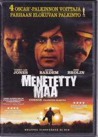 DVD Menetetty maa, 2007. Tommy Lee Jones, Javier Bardem, Josh Brolin, Woody Harrelson, Kelly Macdonald. Coenin veljesten leffa.