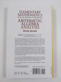 Elementary Mathematics from an Advanced Standpoint - Arithmetic, Algebra, Analysis