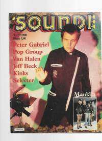 Soundi 1980 nr 9 Peter Gabriel, Pop Group, Van Halen, Jeff Beck, Selecter, Maukka, Kinks, Loose Prick ym. -music magazine