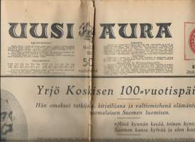 Uusi Aura  10.12.  1930   sanomalehti