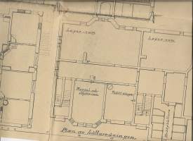 Ritning till Ombyggnad av B-H Nr 4 å Tomten Nr 3 - 8 de Kv 7 de Stadsdelen i Åbo stad - vanha rakennuspiirustus Turku