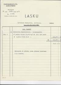 Kansanhuoltoministeriö 1940 - firmalomake
