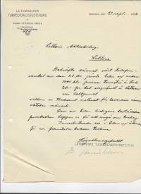 Leteensuon Turpeenjalostustehdas Parola 1923 -  firmalomake