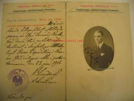 Ångfartygs Aktiebolaget Bore / Transito 23.6.1916, Yrjö Raula - kulkulupa