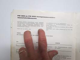 Atlas-Copco PR 365 - PR 600 siirrettävä dieselkäyttöinen ruuvikompressori -huolto-ohjekirja