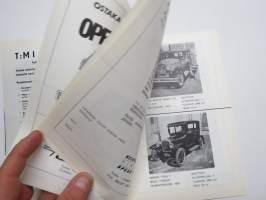 Automobiilinäyttely 1970 Turku Suomen Automobiili-Historiallinen Klubi -käsiohjelma, runsas kuvitus näytteillä olleista auoista