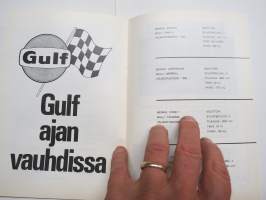Automobiilinäyttely 1970 Turku Suomen Automobiili-Historiallinen Klubi -käsiohjelma, runsas kuvitus näytteillä olleista auoista