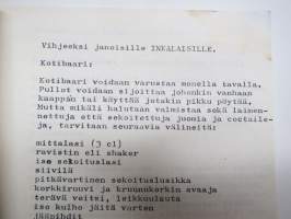 INKA - Inhimillisen Kasvun Korkeakoulu 1978-1979 -kurssijulkaisu / vuosijulkaisu, sisältää opiskelijamatrikkelin