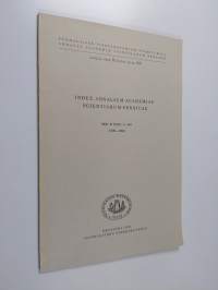Index Annalium Academiae scientiarum Fennicae : Ser. B tom. 1-149 (1909-1968)
