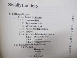 Lattiapäällysteet - niiden hoito- ja puhdistusaineet - erityisesti kodin teknologian opetusta varten