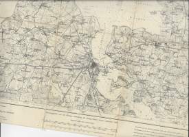 Karte des Deutschen Reihes Stralsund 1888 kangastausta 32x35 cm