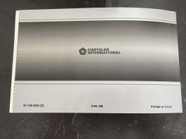 Chrysler Vision Operating Information -käyttöohjekirja