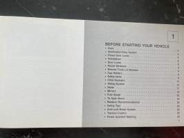 Chrysler Voyager Operating Information 1995 -Käyttöohjekirja