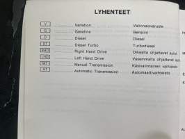 Isuzu UB5 1989 -Käyttöohjekirja