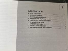 Chrysler Voyager Operating Information -Käyttöohjekirja