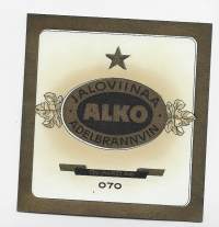 Alko 1 tähden Jaloviinaa nr 070  - viinaetiketti