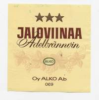 Alko 3 tähden Jaloviinaa nr 069  - viinaetiketti