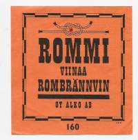 Rommi Viinaa nr 160 - viinaetiketti