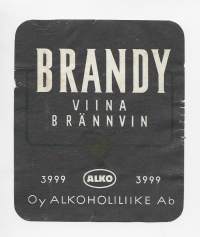 Brandy viina   nr 3999 - viinaetiketti