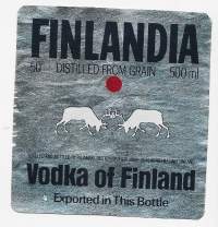 Finlandia Vodka   - viinaetiketti