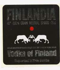 Finlandia   Vodka   - viinaetiketti