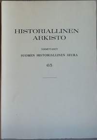Historiallinen arkisto 65.  (Suomen historia, tietoteos)