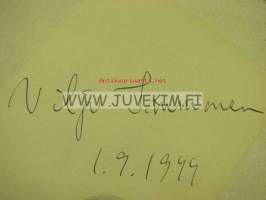 Nimikirjoitus Viljo Immonen 1.9.1944