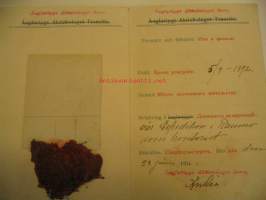 Ångfartygs Aktiebolaget Bore / Transito 23.6.1916, Yrjö Raula - kulkulupa