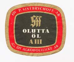 Sff Olutta A III olut  - olutetiketti
