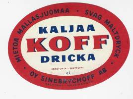 Koff  Kaljaa - olutetiketti