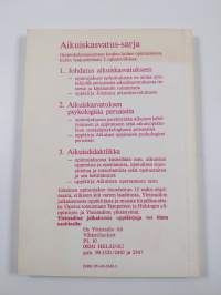 Johdatus aikuiskasvatukseen : radion aikuiskasvatussarjan ensimmäisen osan oppikirja