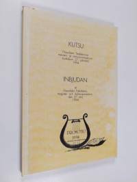 Kutsu filosofisen tiedekunnan maisteri- ja tohtoripromootioon toukokuun 27. päivänä 1994 Inbjudan till filosofiska fakultetens magister- och doktorspromotion den ...