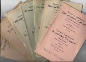 Hengellisiä lauluja naiskuoroilleNuotti 1,2,3,4,5,6,7,8 ja 10 vihko  1919-22  Länkelä, Sofia