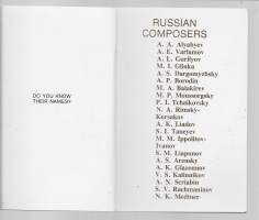 Russsian composers  engl kielinen matrikkeli