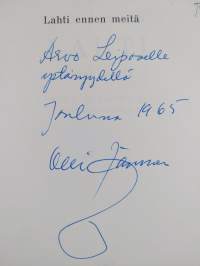 Lahti ennen meitä : kylä- ja kauppalakauden vaiheita (signeerattu, tekijän omiste)