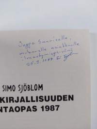 Rikoskirjallisuuden hintaopas 1987 (signeerattu, tekijän omiste)