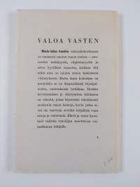 Valoa vasten : runoja