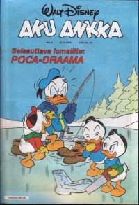 Aku Ankka 1996 N:o 8 (21.2.1996). Seisauttava lomaliite: Poca-draama. Katso kuva.