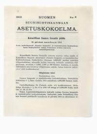 Keisarillisen Suomen Senaatin päätös 1916 / Luvan myöntäminen &quot;Suomen kaupunki- ja maalaiskuntien Keskuslaina OY:lle