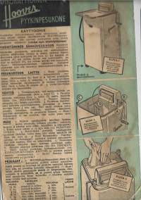 Sähkökäyttöinen Hoover pyykinpesukone - käyttöohje