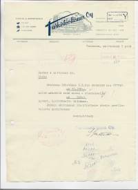 Turkisteollisuus Oy  Vaasa 1947 - firmalomake