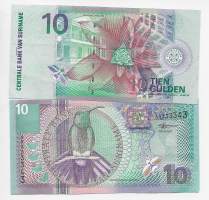 Suriname 10 Gulden 2000 seteli