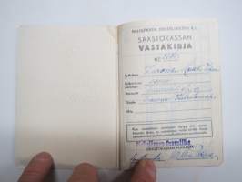 Pielisjärven Osuusliike r.l. - Säästökassa, Vastakirja nr 2640 alkaen 1955, Heikki Kuronen -pankkikirja / talletuskirja leimamerkkeineen