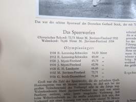 Die Olympischen Spiele 1936 Band I Garmisch-Partenkirchen &amp; Band II Berlin - suomalaiselle olympiamitalistille - Kaarlo Toivonen - virallisesti lahjoitetut kappaleet