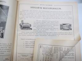 Julius Tallberg - Hintaluettelo nr 3 - Konetehtaitten, pajojen, valimoitten, levysepänpajojen, ynnä putkityö- ja montteeraustyökalut