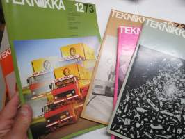 Tekniikka-lehtiä vv. 1973-1977 yhteensä 24 kappaletta